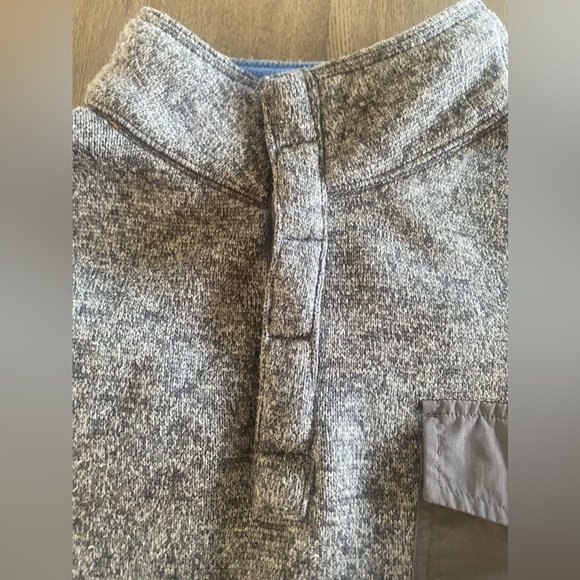 Woolrich Mens Knit Pullover Long Sleeve Grey Sweater Snap front Size XL - Picture 11 of 11